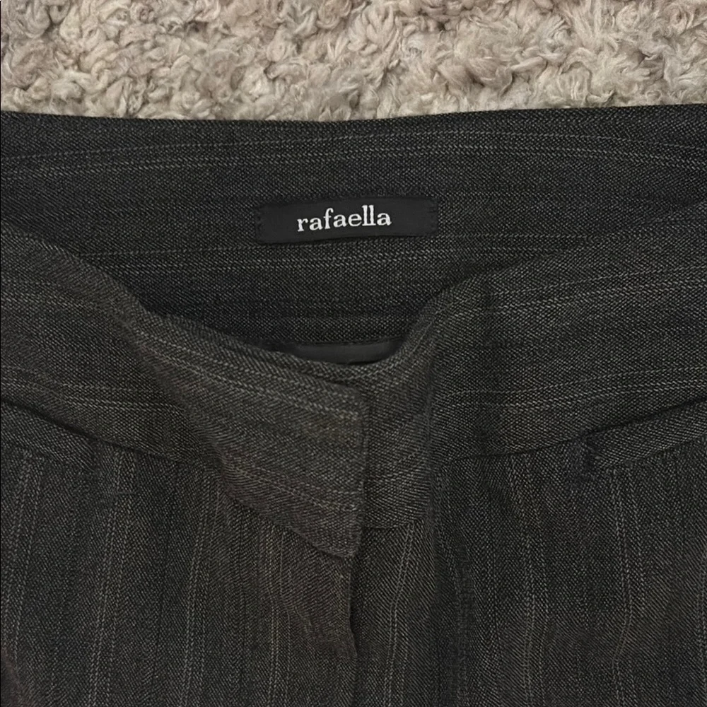 Rafaella Charcoal Pinstripe Trousers - Picture 3 of 9